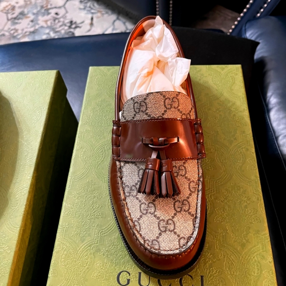 Men Brown Gucci Loafers